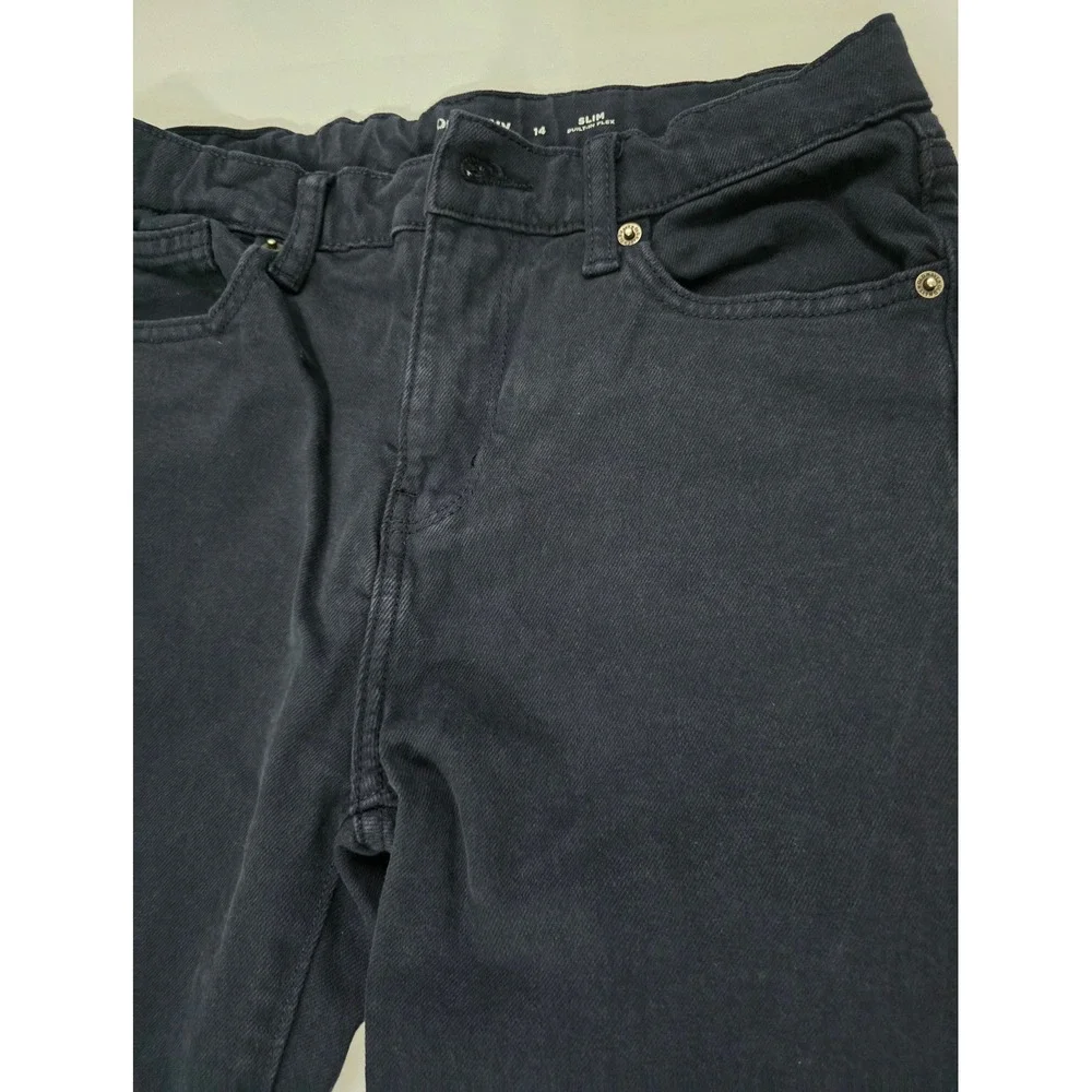 Old Navy Boys Slim Jeans Size 14 Dark Navy Blue 360 Stretch Built-In Flex Pants